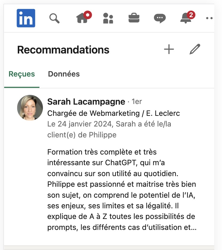 Avis client Inforeole ⭐️⭐️⭐️⭐️⭐️ 1