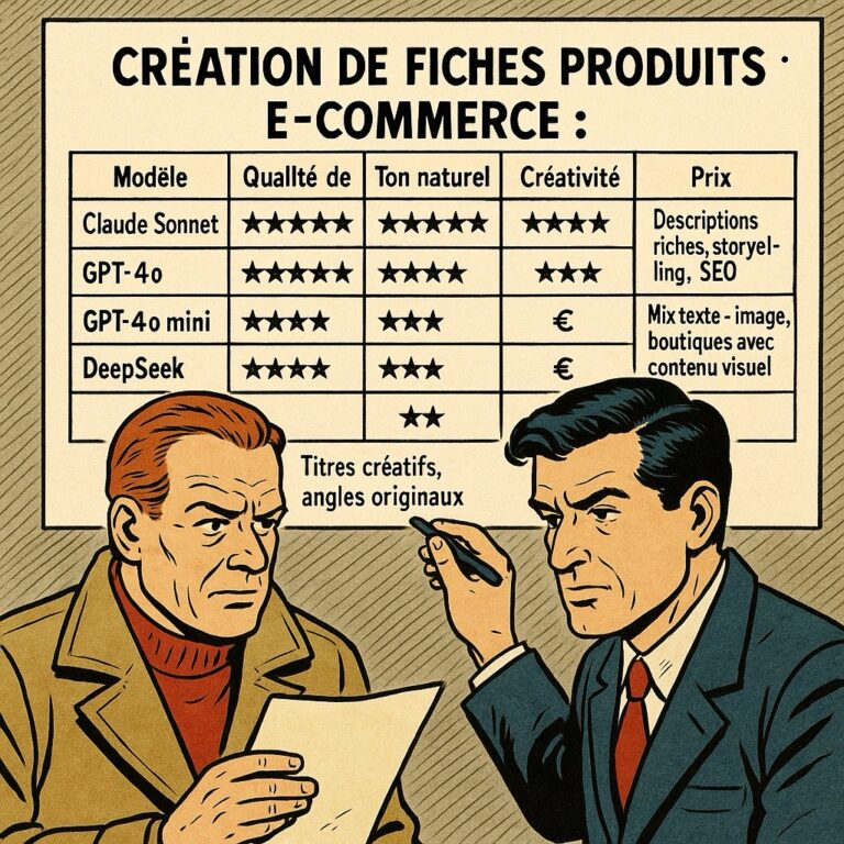 Quelle est la meilleure IA pour créer des fiches produits e-commerce : mon retour d’expérience ?