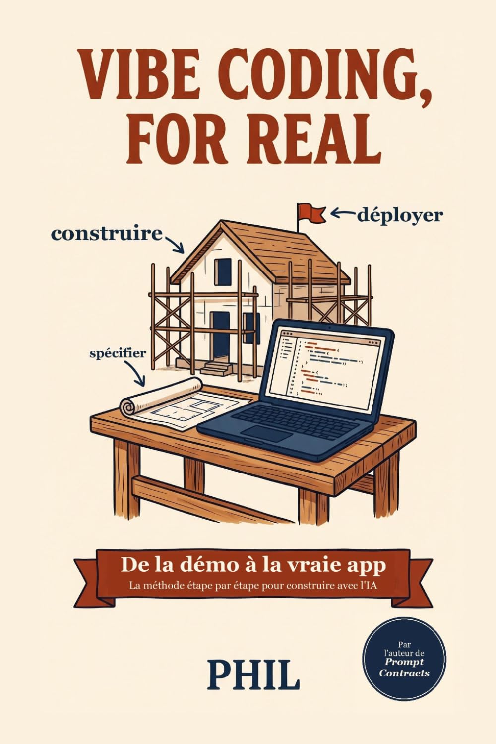 Couverture du livre Vibe Coding, For Real de Philippe Eveilleau