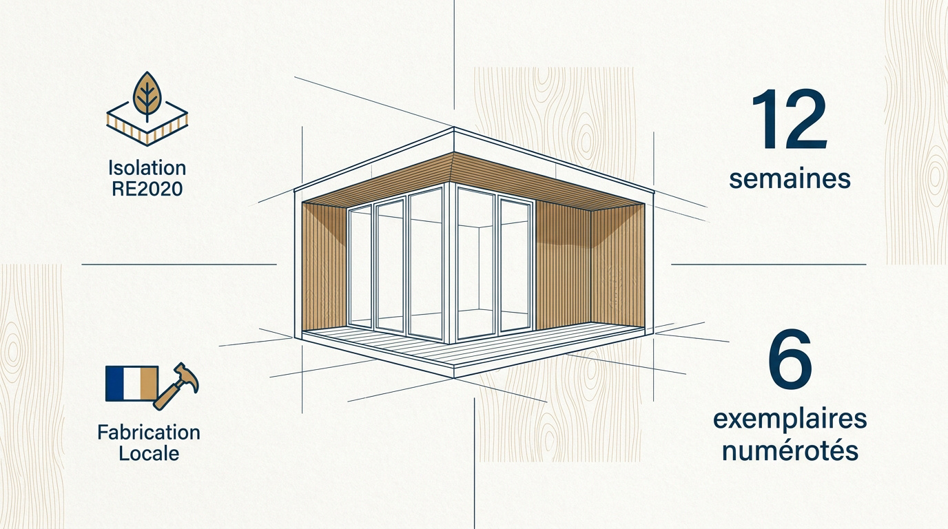 Studio de jardin moderne avec isolation RE2020 fabriqué localement au Pays Basque