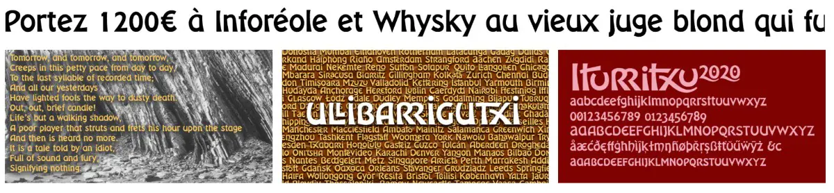 typographie basque ordinateur